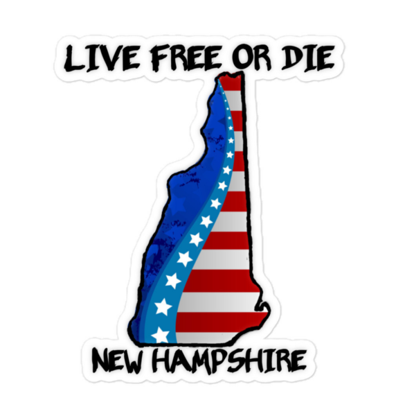 – a top selling item designed by us – Live Free or Die Bubble-Free Stickers